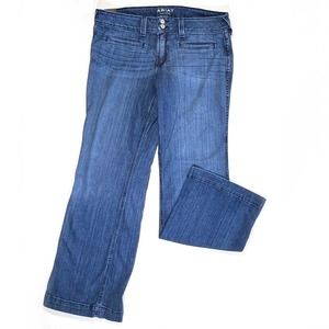 Ariat Denim Trouser Ella Jeans Womens Sz 33 Stretch Med Rise 32.5" Inseam